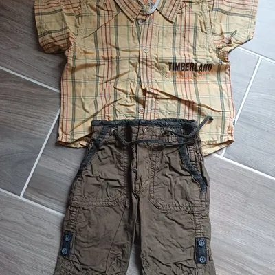Ensemble pantalon et chemise Timberland garçon 6 mois